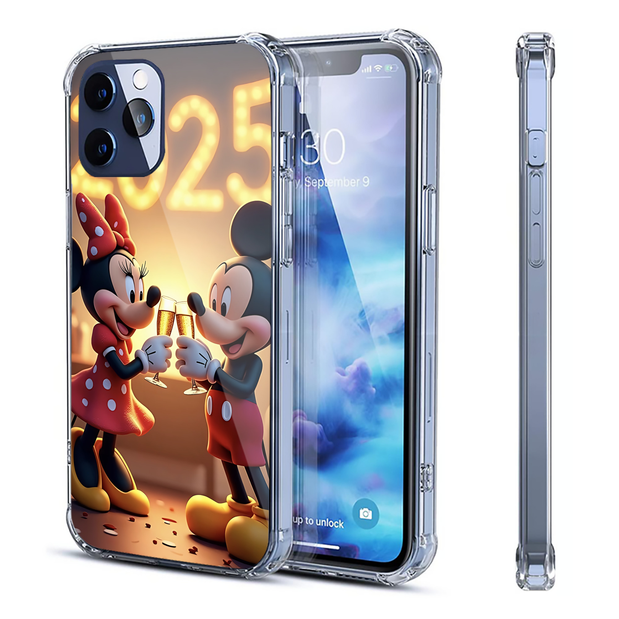 ミッキーマウス Mickey Mouse 【iPhone 12シリーズ対応】透明スマホケース（クリアソフトケース）